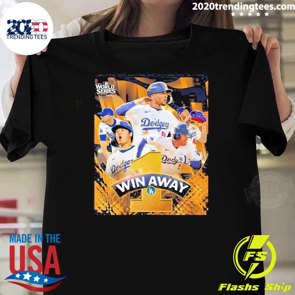 Top Los Angeles Dodgers 1 Win Away World Series 2024 Champions T-shirt