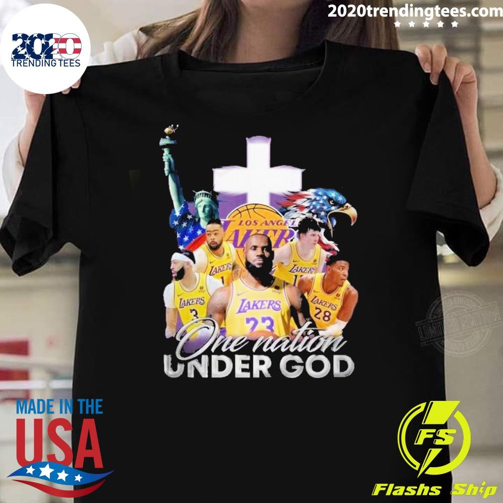 Top Los Angeles Lakers One Nation Under God 2024 T-shirt