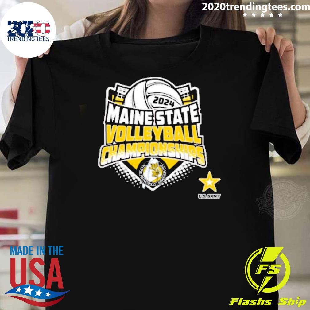 Top Maine State Volleyball 2024 (mpa) Championships T-shirt