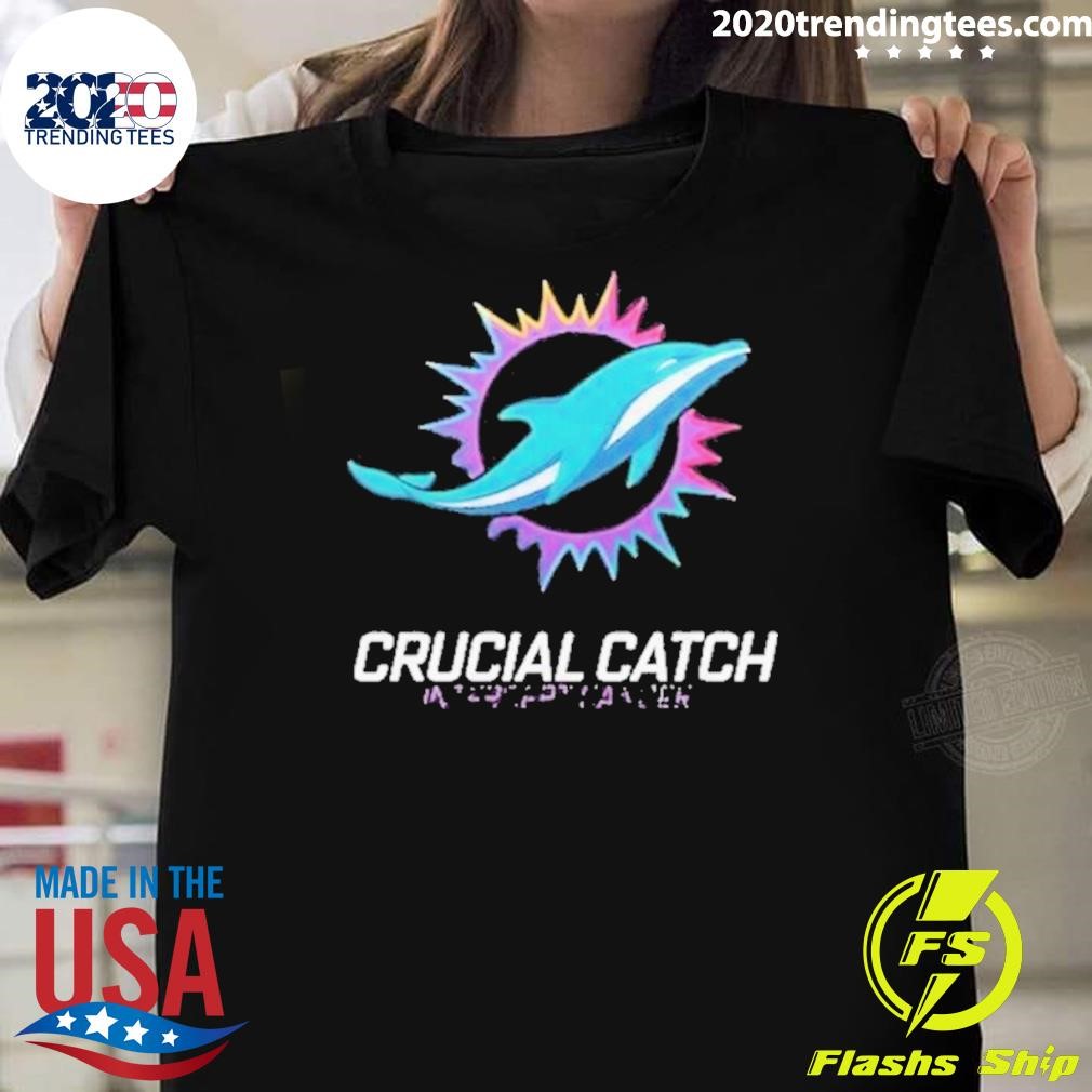 Top Miami Dolphins 2024 Nfl Crucial Catch Logo T-Shirt