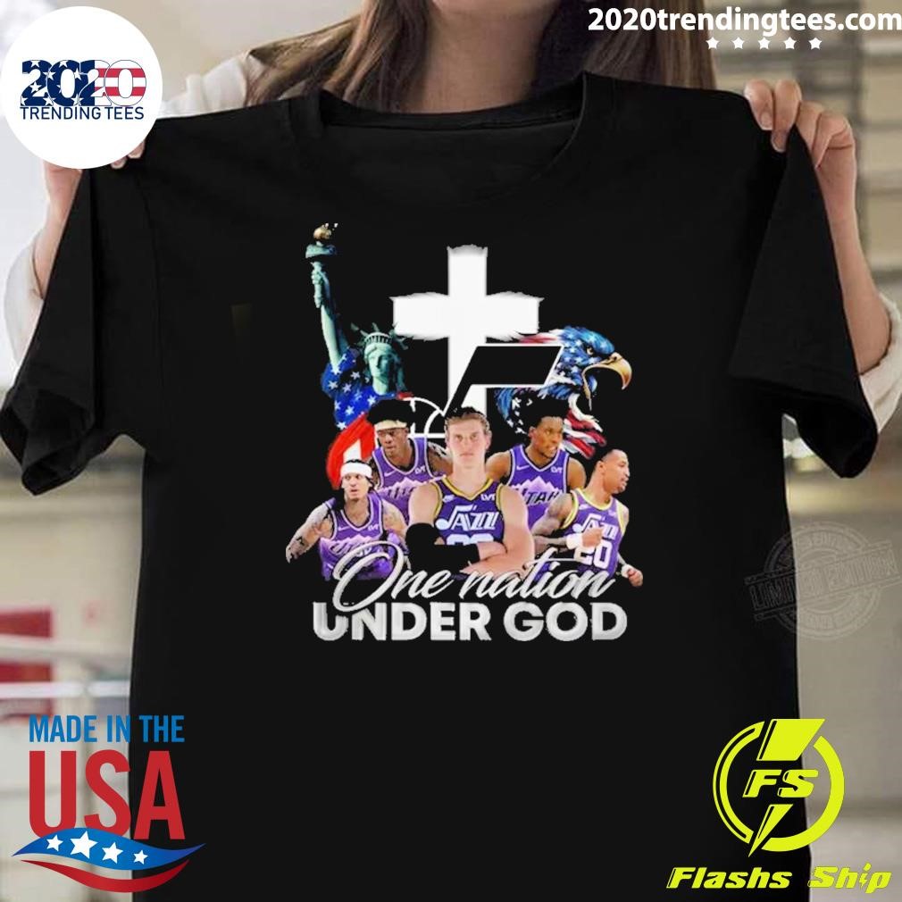 Top NBA Utah Jazz One Nation Under God Vintage T-shirt