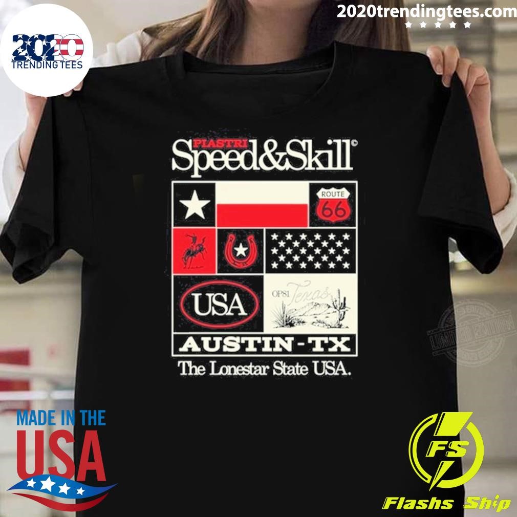 Top Oscar Piastri Store Op81 Texas Speed & Skill 2024 T-shirt