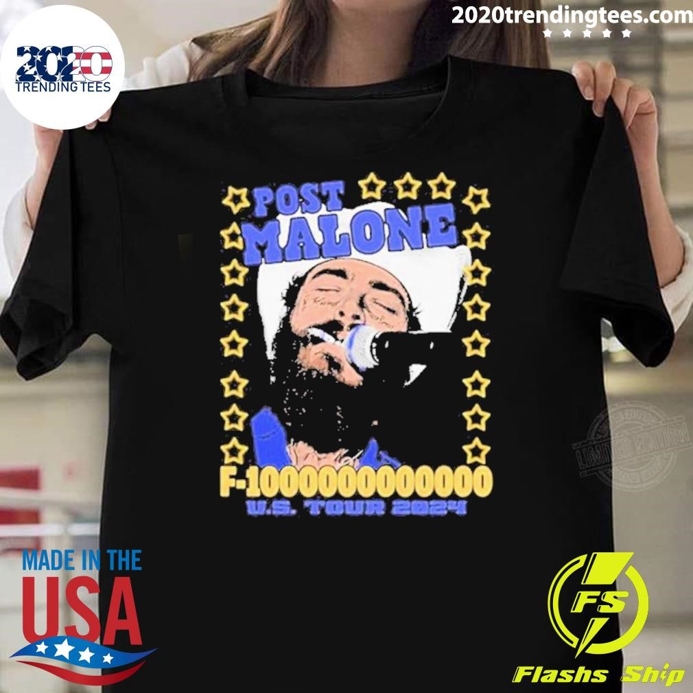 Top Post Malone F-1 Trillion Tour Star 2024 T-shirt