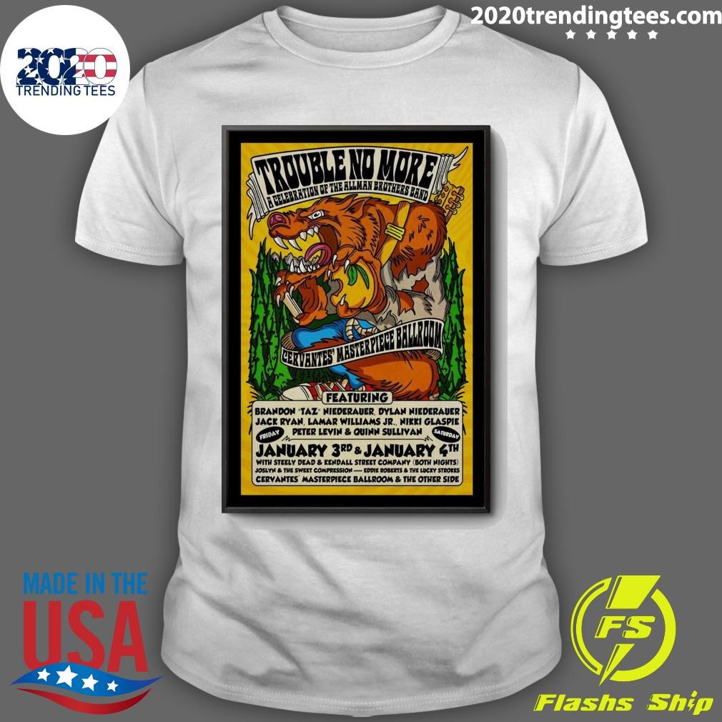 Top Trouble No More A Celebration Of The Allman Brothers Band Jan 3-4 2025 In Denver CO T-shirt