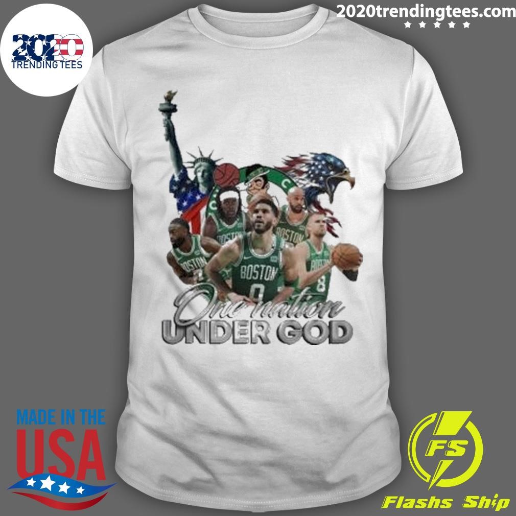 Top Under God Boston Celtics One Nation 2024 T-shirt