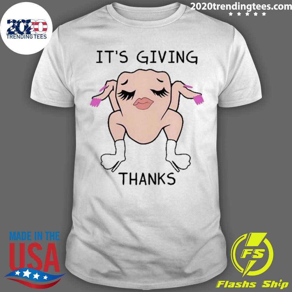 Awesome Ajnoca Wearing It's Giving Thanks T-shirt