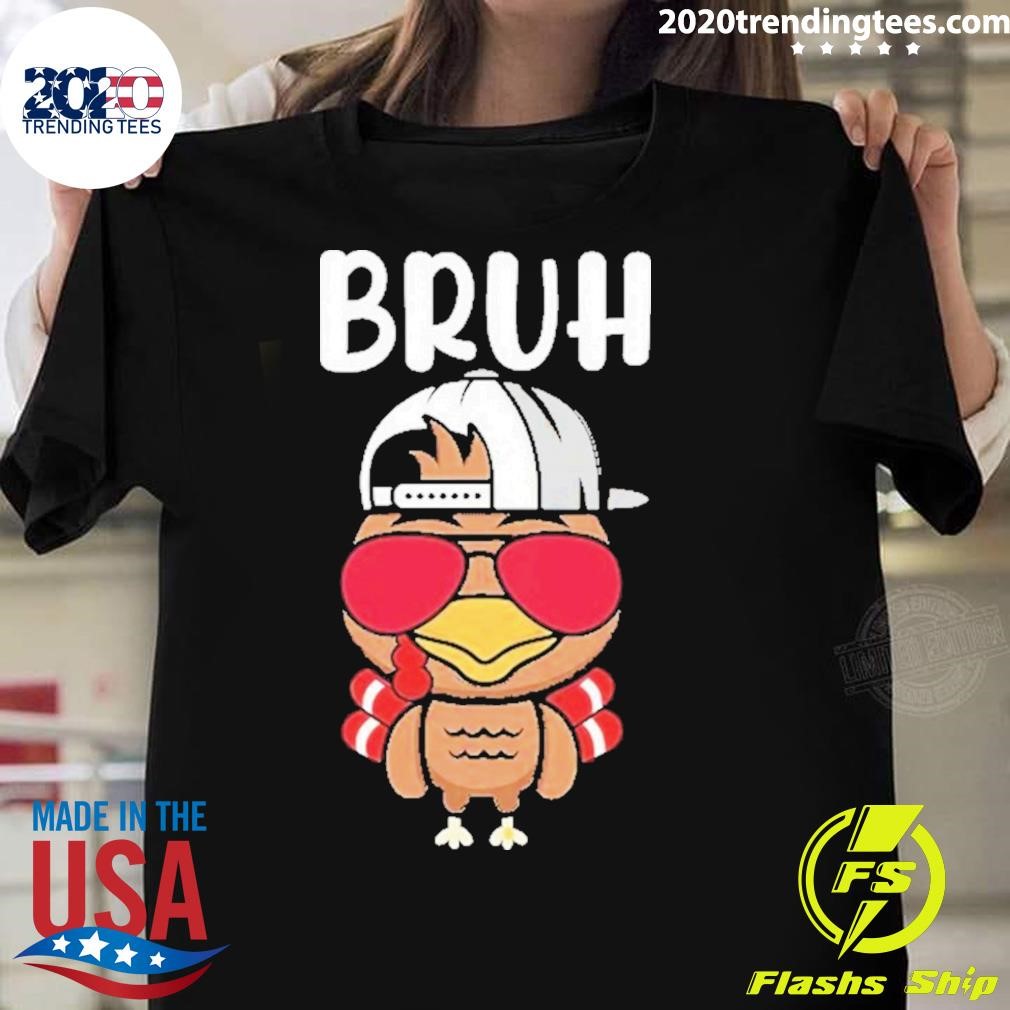 Awesome Bruh Thanksgiving Funny Turkey T-shirt