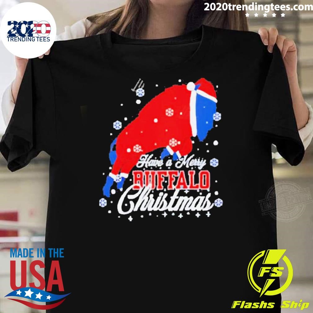 Awesome Buffalo Bills Have A Merry Buffalo Christmas 2024 T-shirt