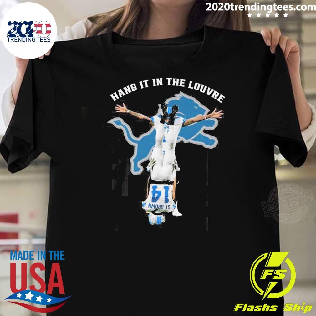 Awesome Hang It In The Louvre St Brown Detroit Lions 2024 T-shirt