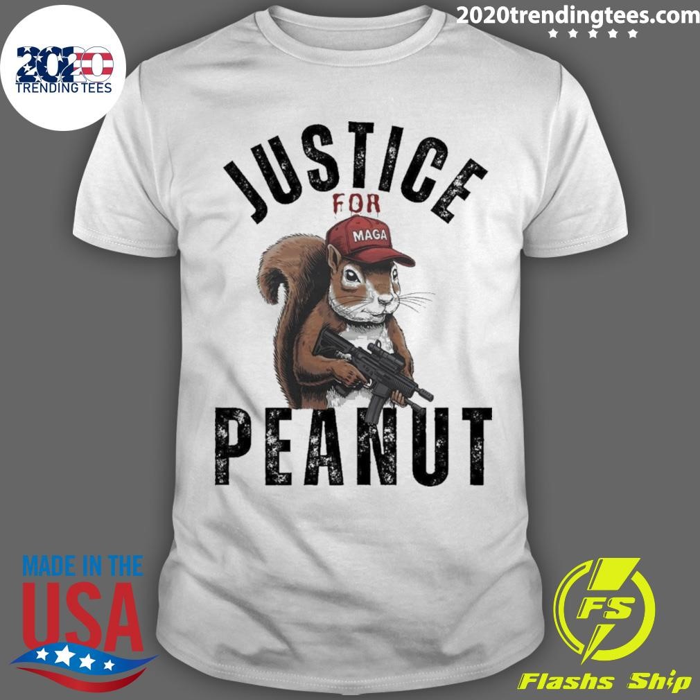 Awesome Justice for Peanut Squirrel Lover Gift, Peanut the Squirrel Maga 2024 T-shirt