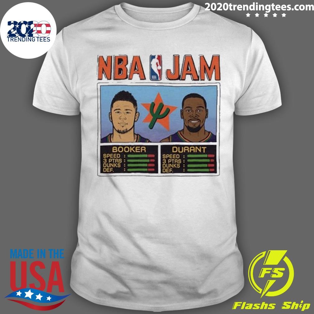 Awesome Nba Jam Suns City Booker And Durant T-shirt