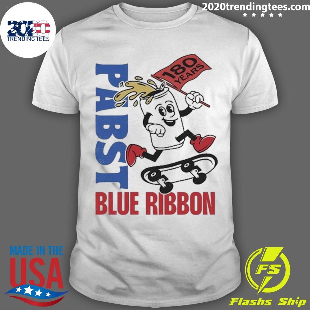 Awesome Pabst Blue Ribbon 180 Years Skate Heather 2024 T-shirt