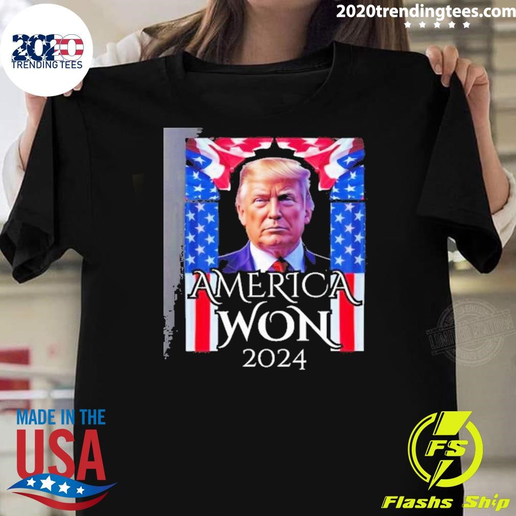 Awesome President Donald Trump JD Vance America Won Robert F Kennedy Jr Elon Musk Election T-shirt