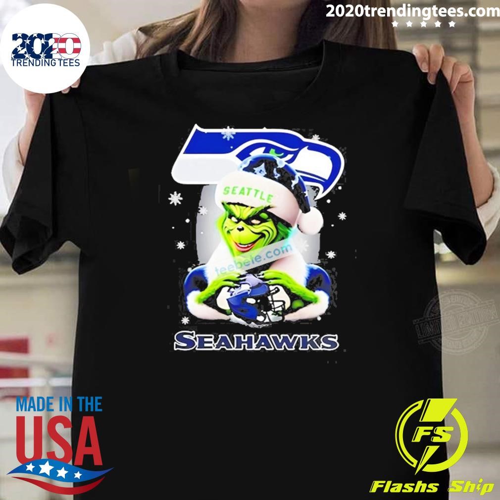 Awesome Seahawks Seattle The Grinch Merry Christmas 2024 T-shirt