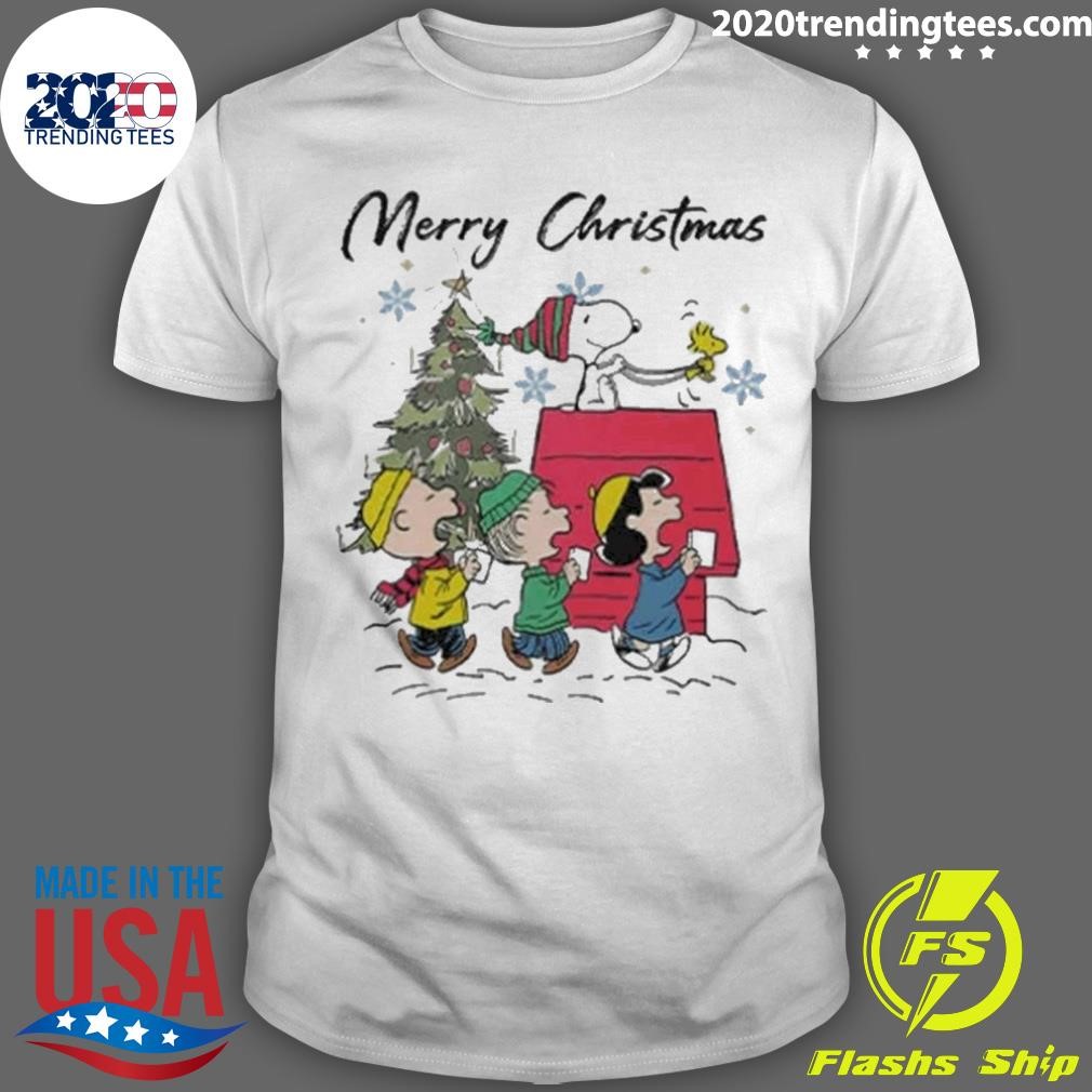 Awesome Snoopy And Friends Merry Christmas 2024 T-shirt