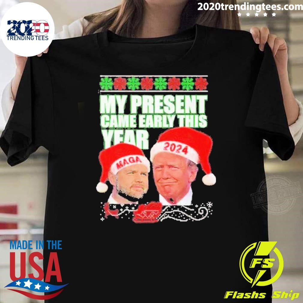 Awesome Trump Vance My Present Came Early This Year 2024 Christmas T-shirt