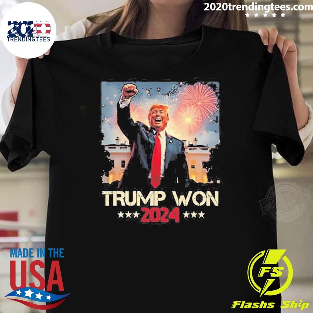 Awesome Trump Won 2024 President 47th Of White House Donald Trump T-shirt