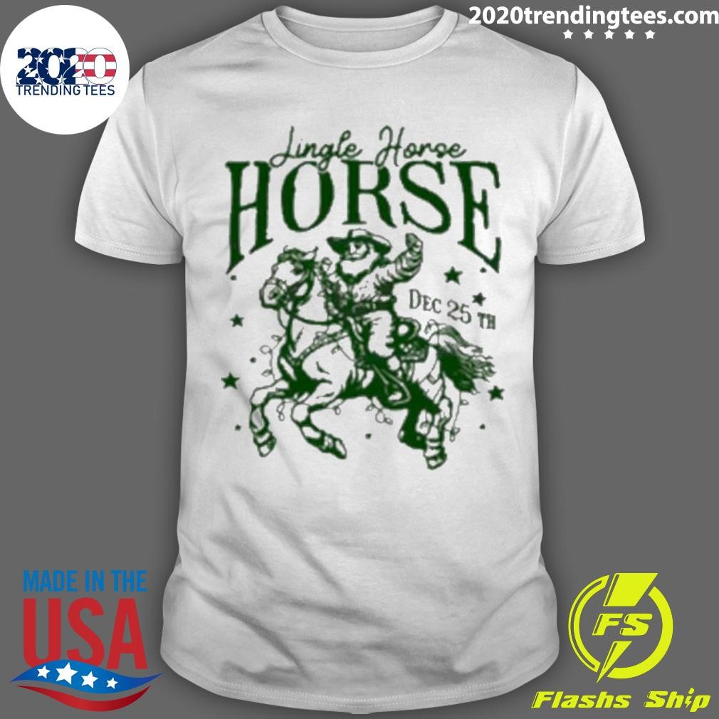 Awesome Western Jingle Horse Rodeo Howdy Santa Christmas 2024 T-shirt