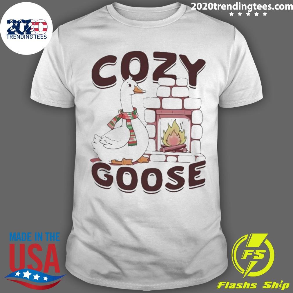 Best Cozy Goose Christmas T-shirt