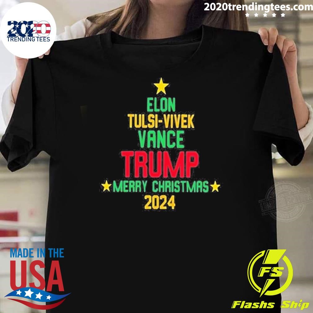 Best Elon Tulsi-Vivek Vance Trump Merry Christmas 2024 T-shirt