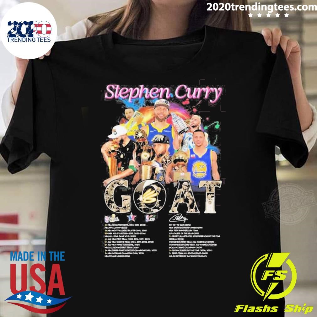 Best Golden State Warriors Stephen Curry The Goat The Legend Proud Signature T-shirt