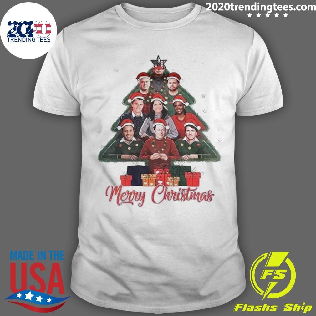 Best Maga Trump Gang Political Merry Christmas Tree T-shirt