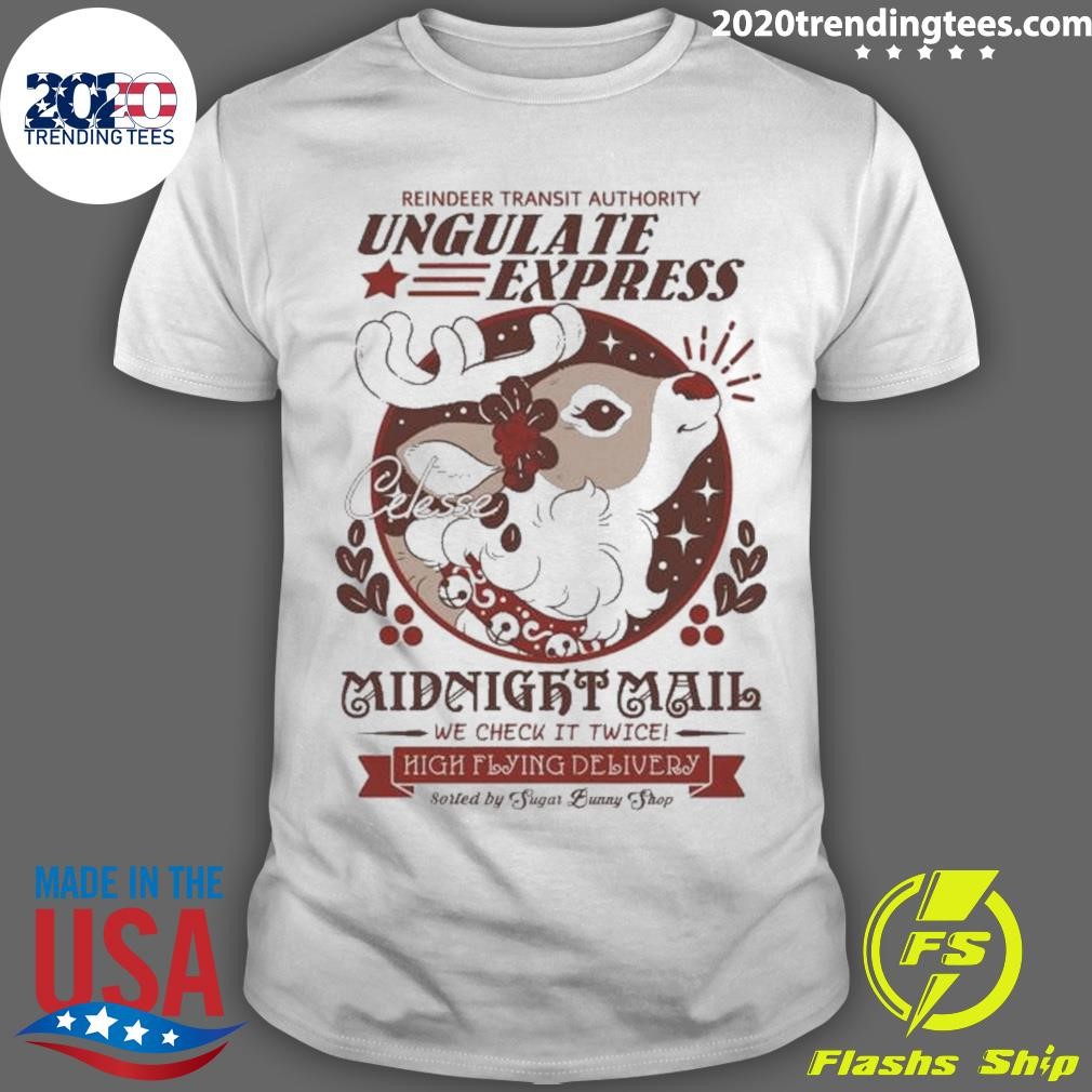 Best Reindeer Transit Authority Ungulate Express Midnight Mail T-shirt