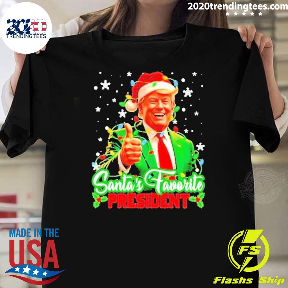 Best Santa’s Favorite President Funny Trump Christmas Xmas T-shirt