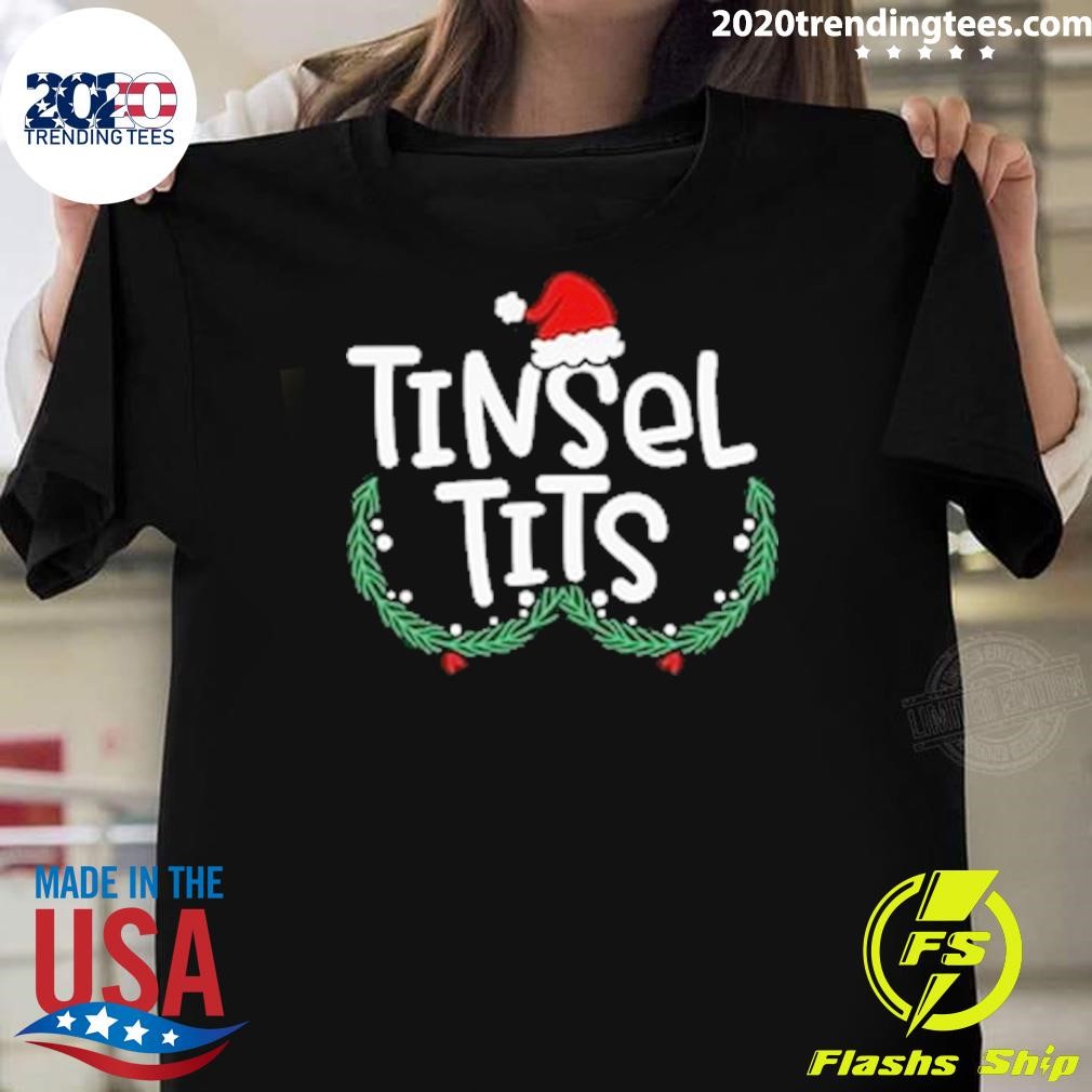 Best Tinsel Tits Christmas 2024 Ornament Funny Christmas Holiday Party T-shirt