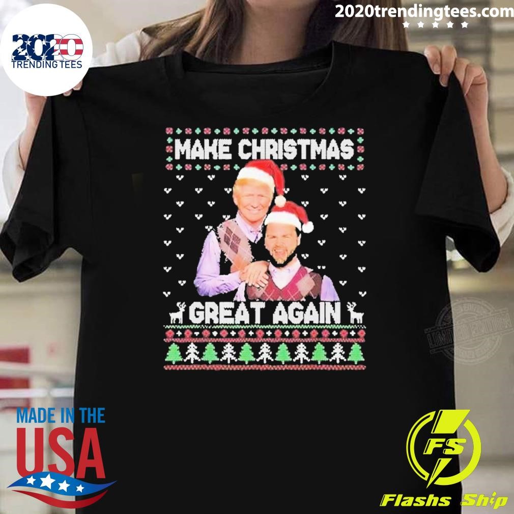 Best Trump Vance Step Brothers Make Christmas Great Again Santa T-shirt