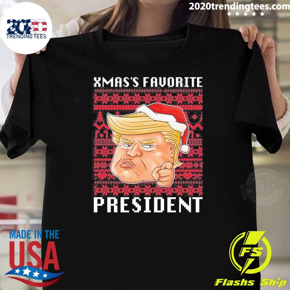 Best Xmas’s Favorite President Funny Political Ugly Christmas 2024 T-shirt