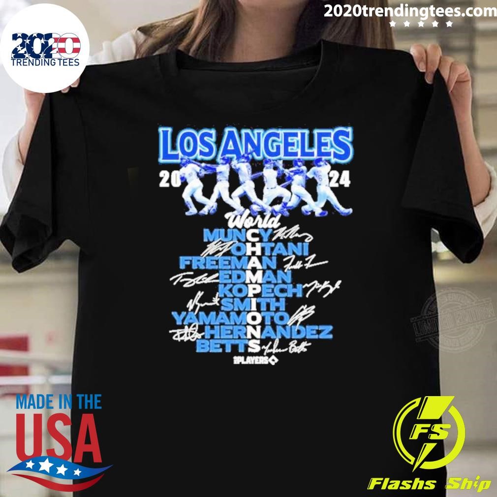 Funny Angeles Dodgers 2024 World Series Champions Player Graphic T-shirt