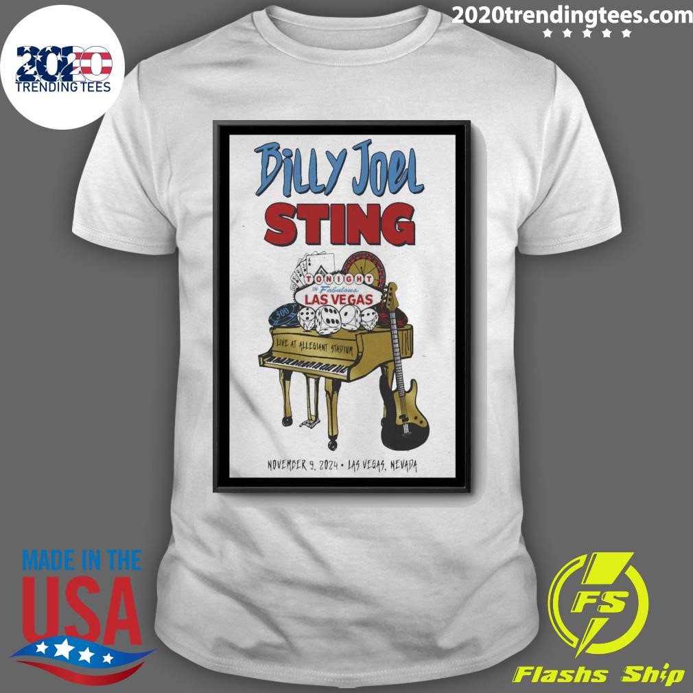 Funny Billy Joel & Sting Concert Allegiant Stadium, Las Vegas, NV Nov 9, 2024 T-Shirt