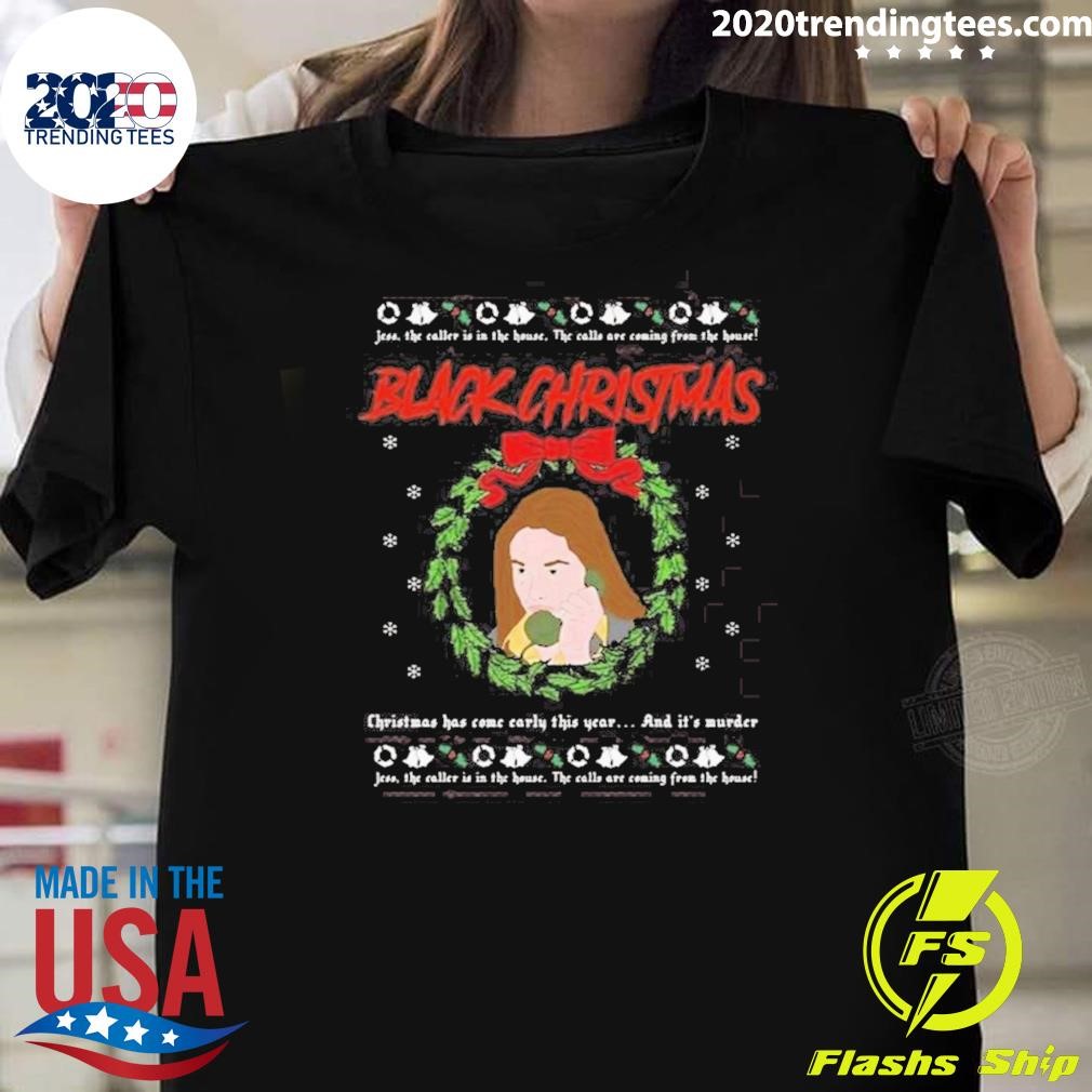 Funny Call Black Christmas Ugly 2024 T-shirt