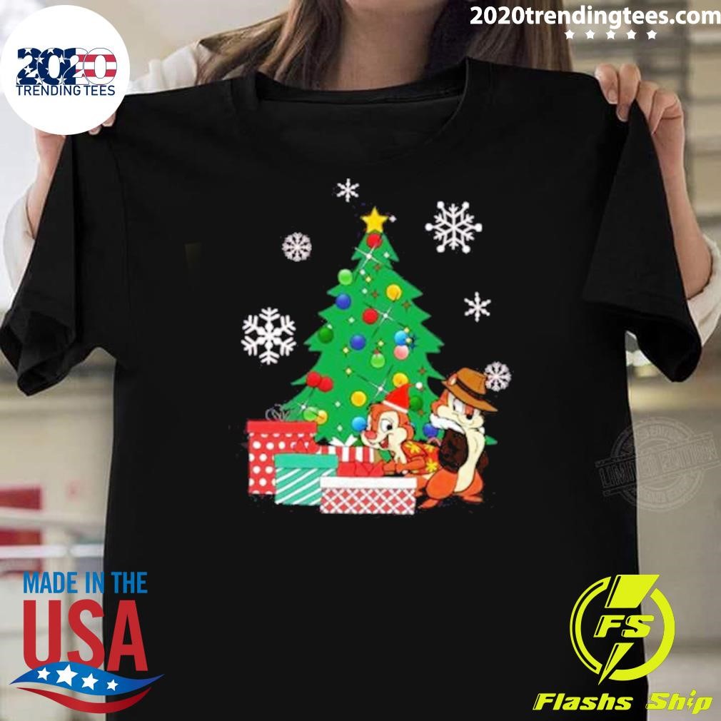 Funny Chip N Dale Around The Christmas Tree 2024 T-shirt