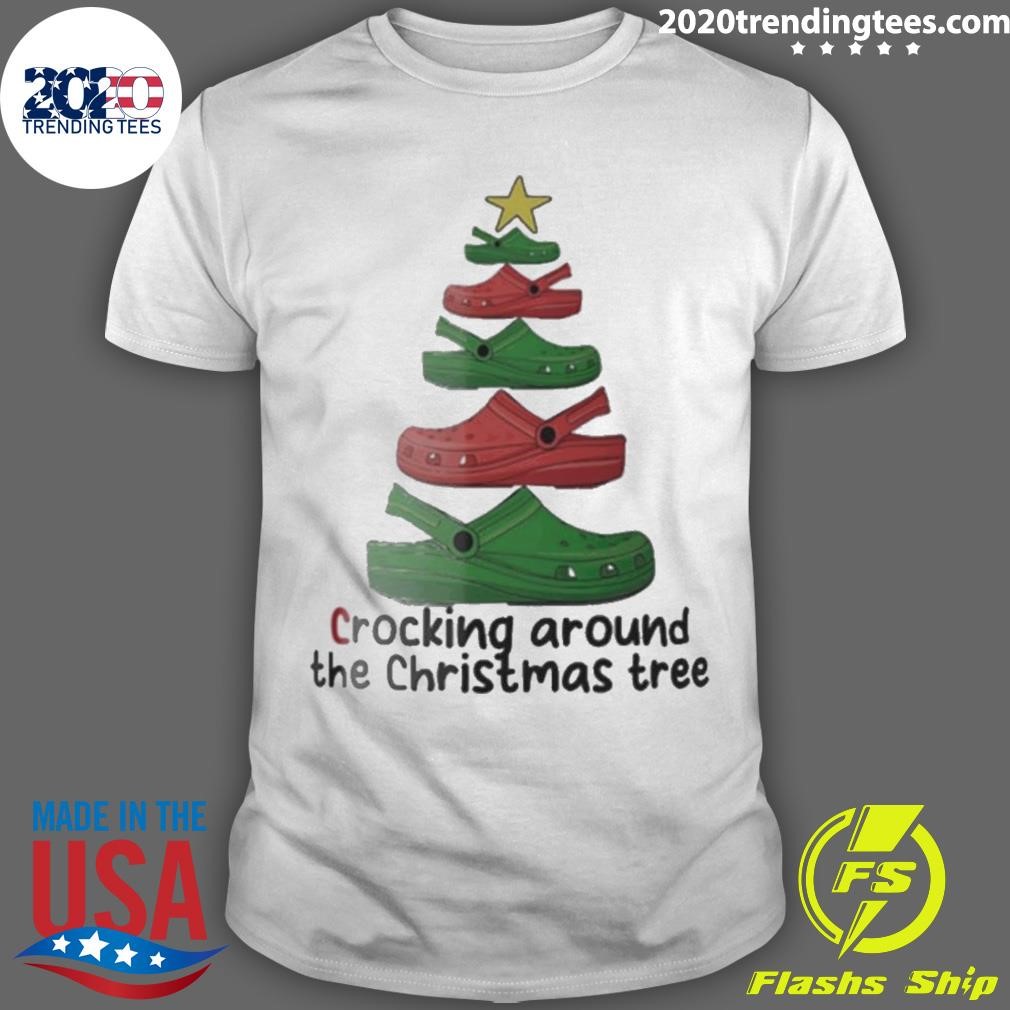 Funny Crocking Around The Christmas Tree T-shirt