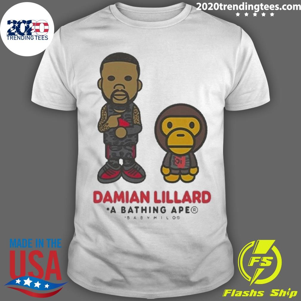 Funny Damian Lillard X A Bathing Ape Baby Milo T-shirt