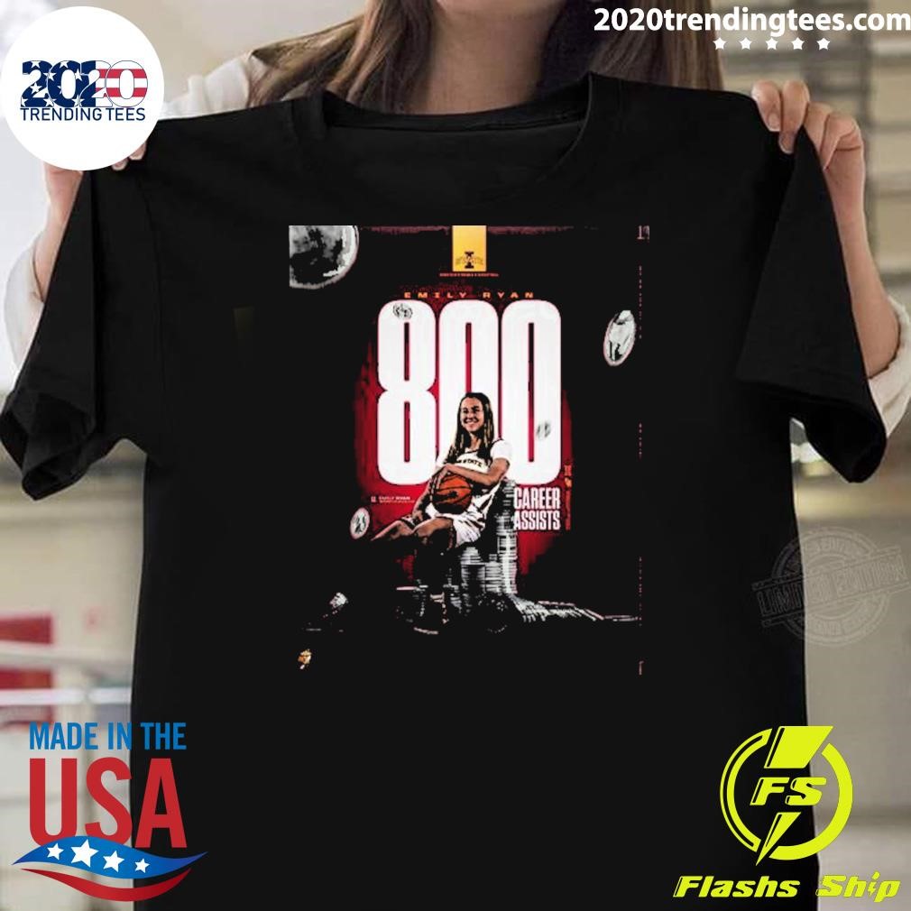 Funny Emily Ryan Iowa State Basketball 800 Career Assists T-Shirt