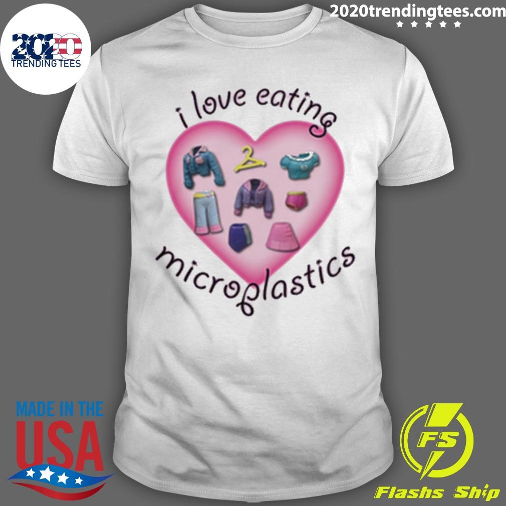 Funny Heart I Love Eating Microplastics T-Shirt