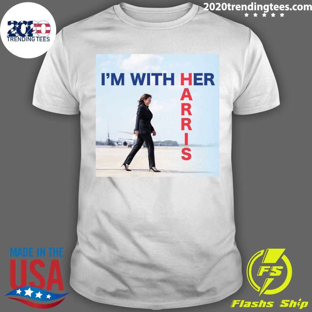 Funny I'm With Her Arris Kamala Harris 2024 T-shirt