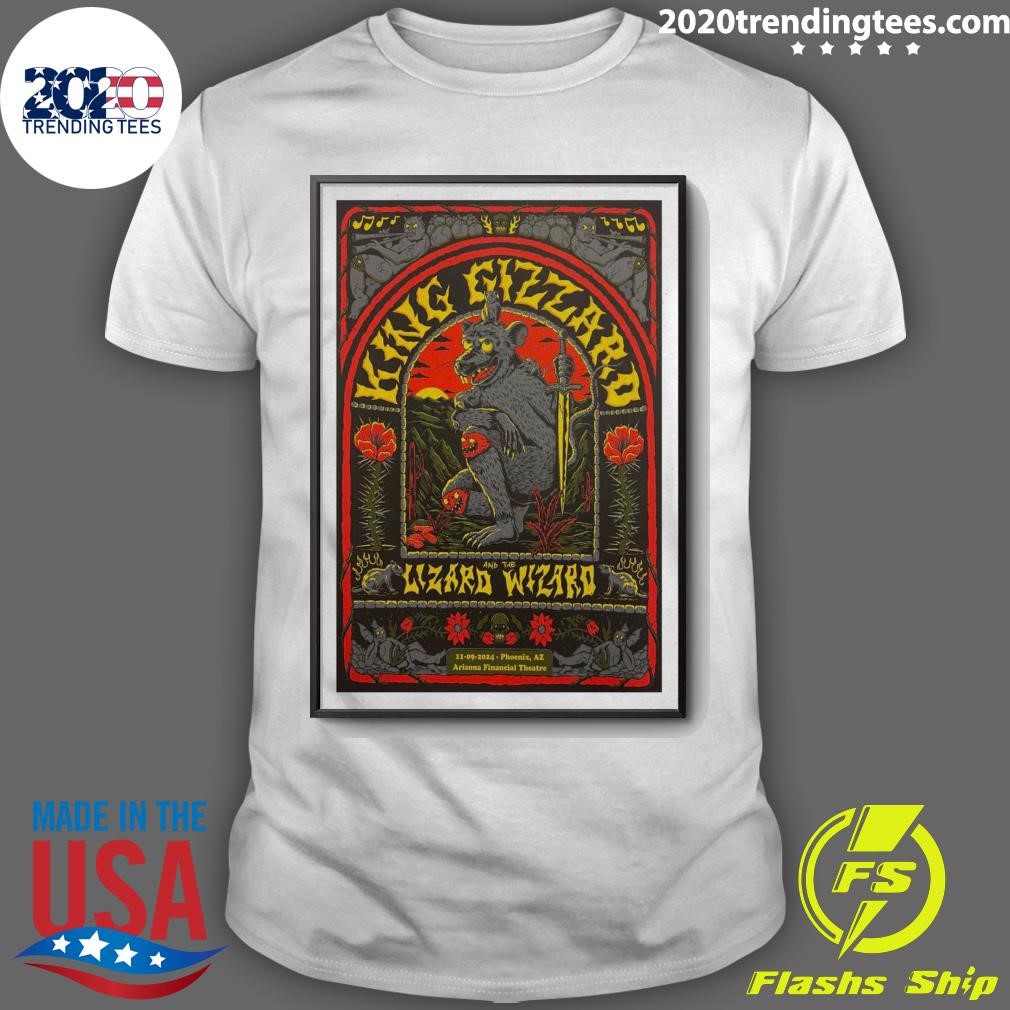 Funny King Gizzard And The Lizard Wizard Nov 9 2024 Phoenix AZ Tour T-shirt