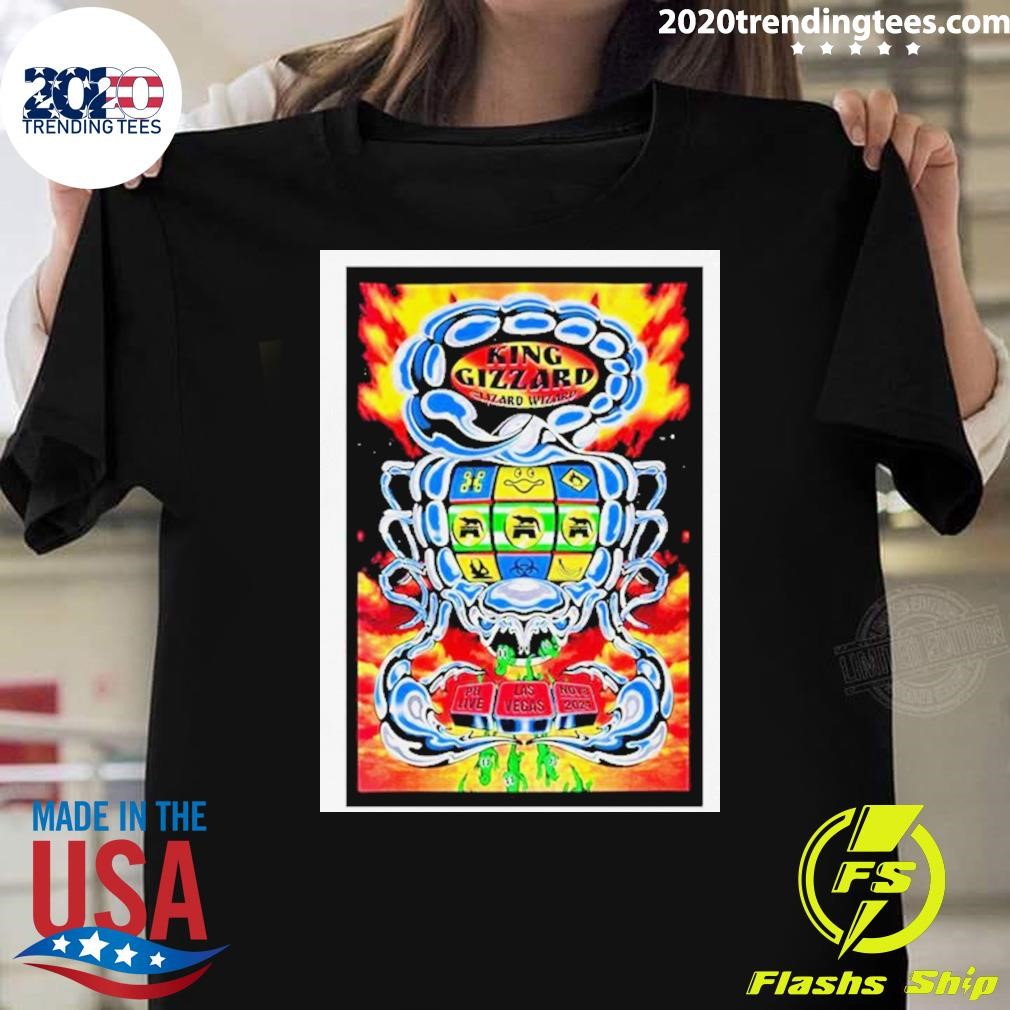 Funny King Gizzard And The Lizard Wizard November 8 2024 Las Vegas Nv Tour Poster T-shirt