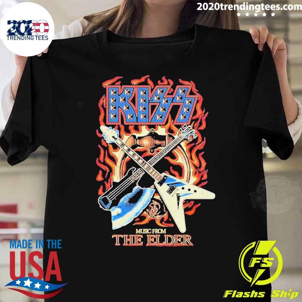 Funny Kiss The Oath Music From The Elder The Demon’s Axe Bass T-shirt