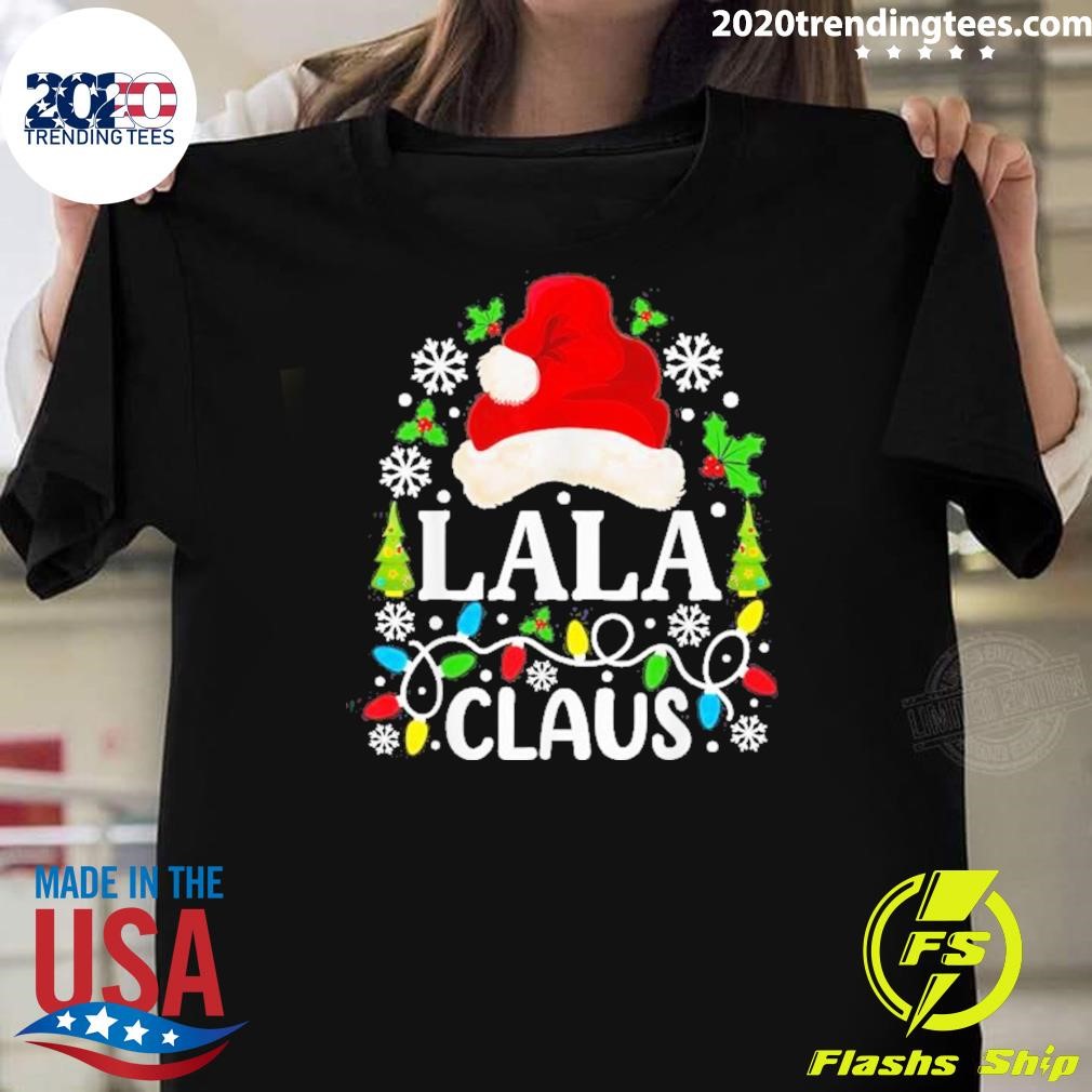 Funny Lala Claus Christmas 2024 Family Matching Grandma T-Shirt