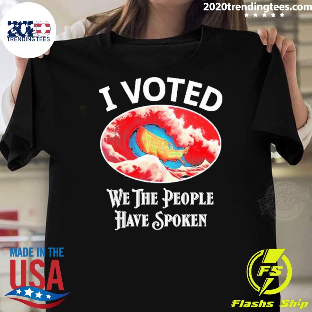 Funny Red Wave I Voted Republican We The People Have Spoken Usa Trump Make America Great Again T-Shirt