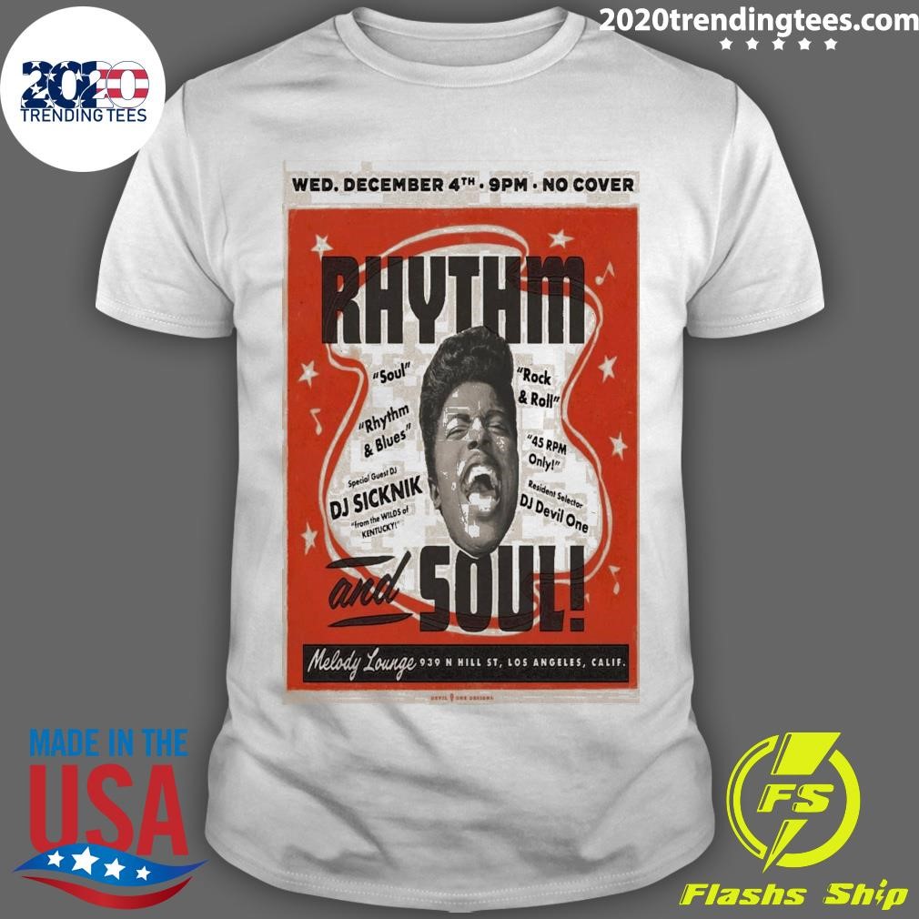 Funny Rhythm And Soul Dec 4 2024 Melody Lounge In Los Angeles CA Tour T-shirt