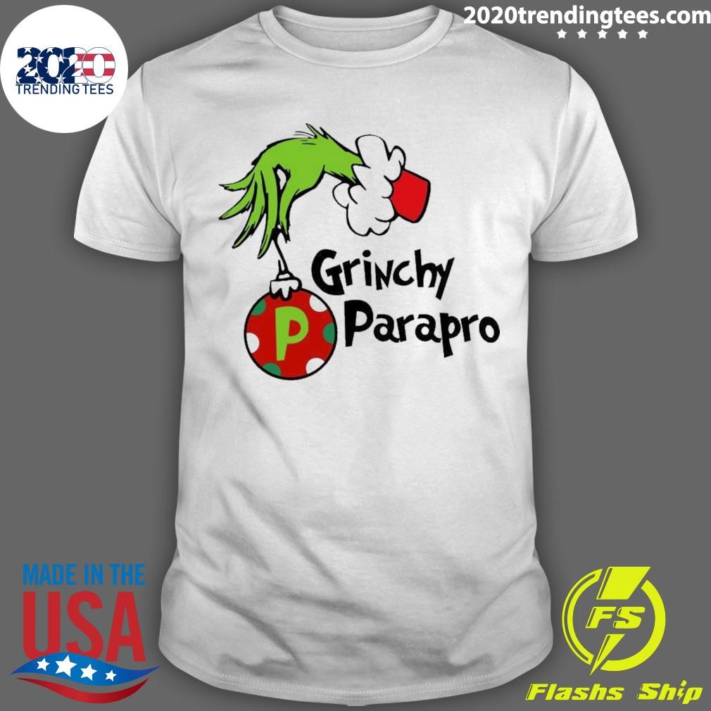 Funny The Grinch Hand Grinchy Parapro Christmas 2024 T-shirt