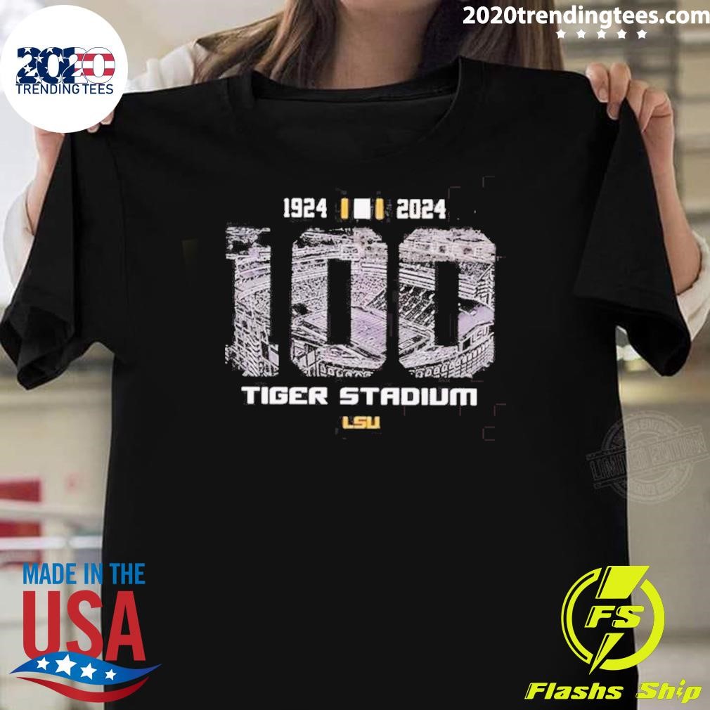 Funny Tiger Stadium Lsu 100 Year 1924-2024 Football T-shirt