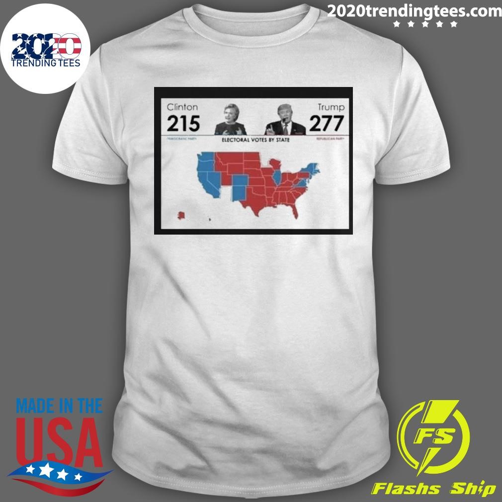 Funny Trump Won 277 President Clinton 215 T-shirt