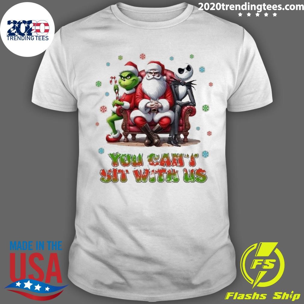 Funny You Can't Sit With Us Christmas Ugly Movie Cartoon Frosty T-shirt